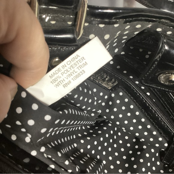 Lulu by Lulu Guinness It’s a Dog’s Life Red & Black Tote Bag - Picture 13 of 14